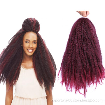 18inch 100g Kinky Curly Braiding Hair Crochet Twist Braids Hair Extension Synthetic Black Crochet Braids Hair Extensions